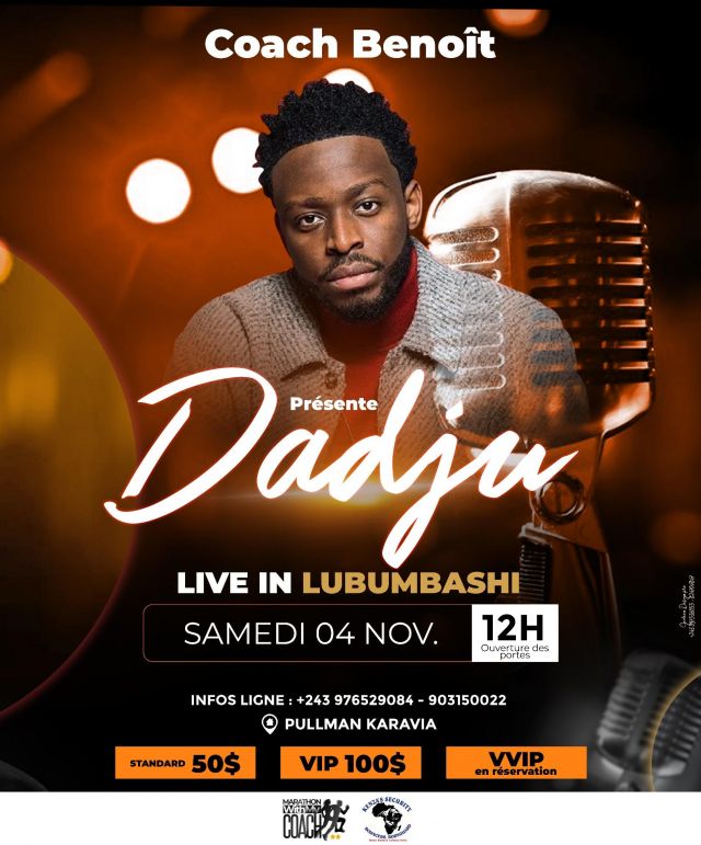 Affiche : Dadju live in lubumbashi