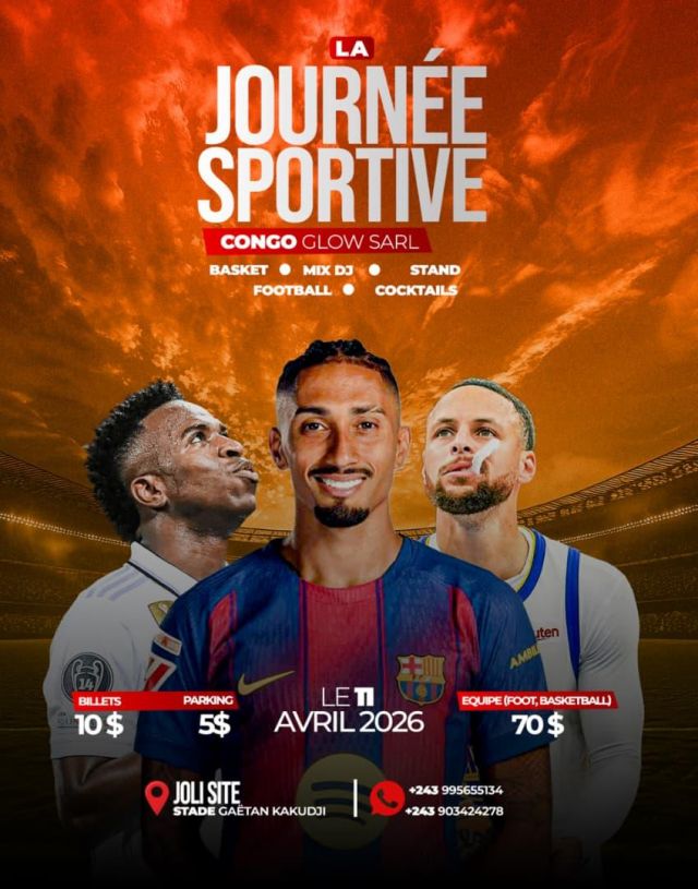 Affiche : Journee sportive congo glow