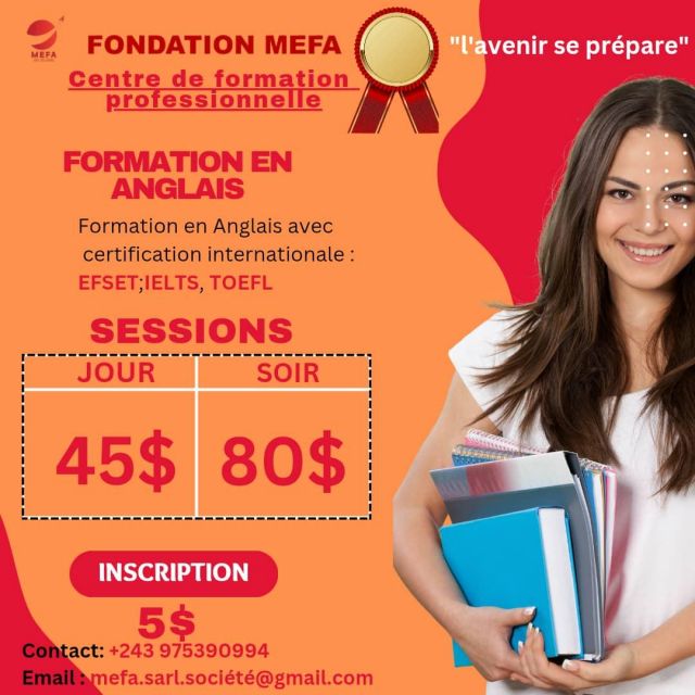 Affiche : Formation en anglais mefa