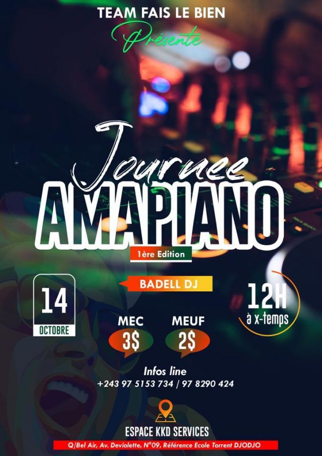 Affiche : Journee amapiano